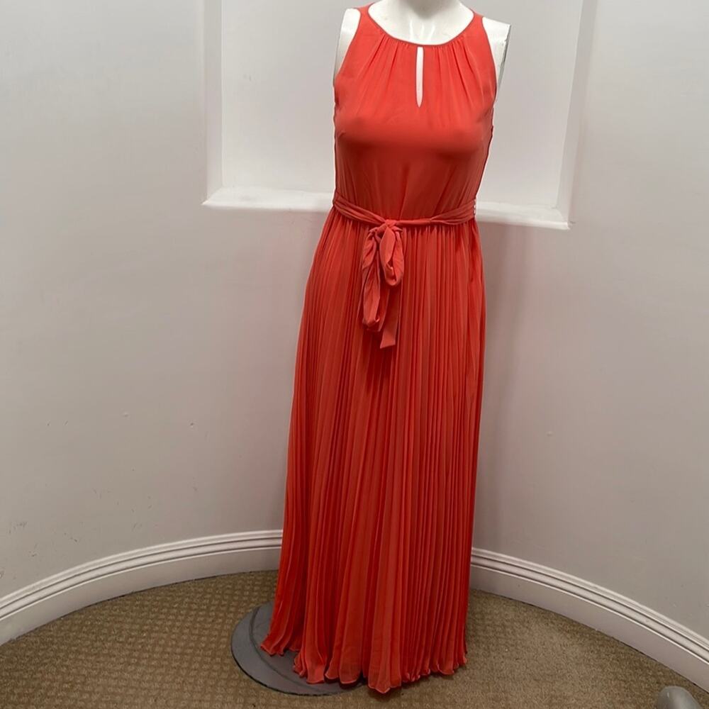 Tahari Arthur S. Levine Pink Halter Maxi  Dress Size 12 NWT